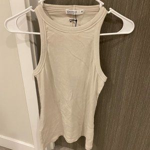 Stateside Rib High Neck Tank Stone XS